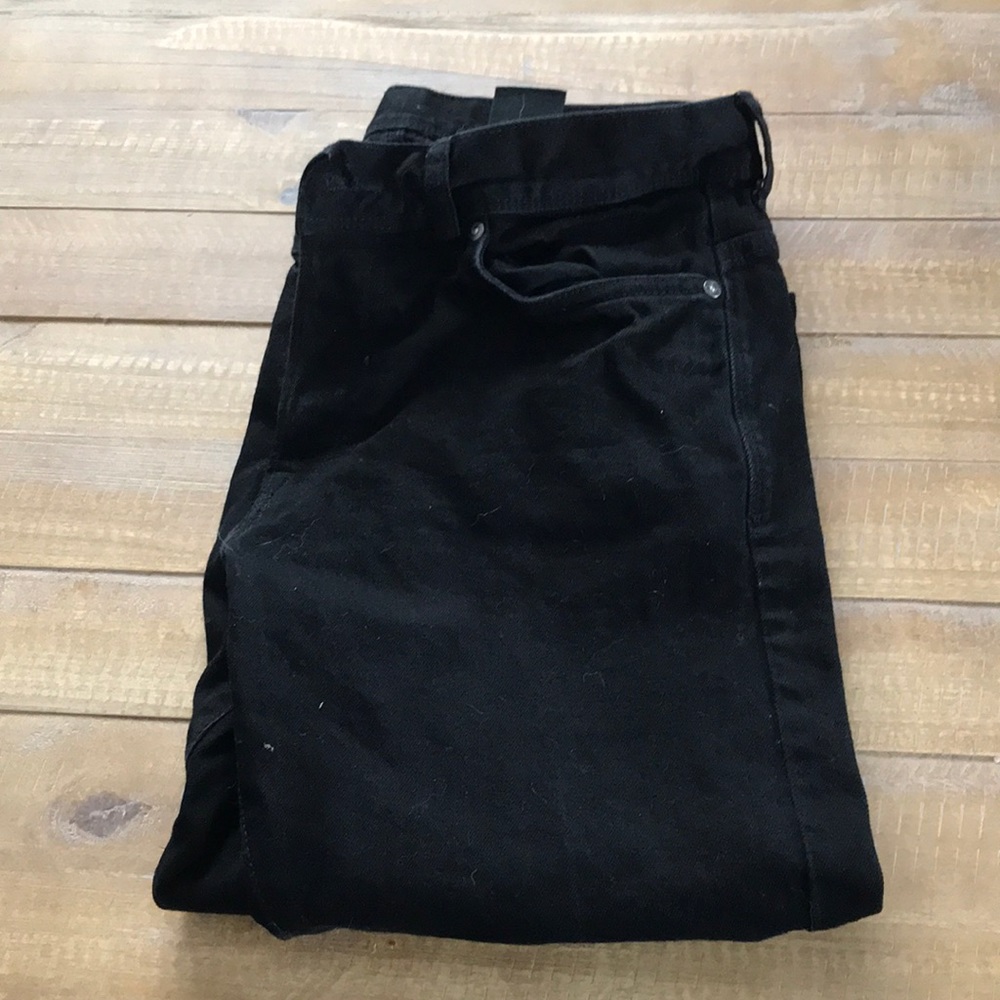 Black slim fitted low waist jeans